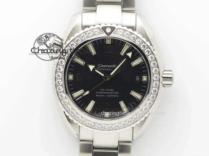 0404 Trendy 2016 Planet Ocean 43.5mm SS V6F Best Edition Black Dial On SS Bracelet A 8210